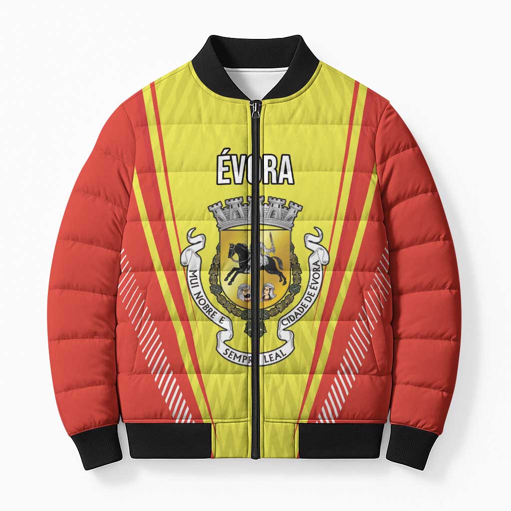 Personalized Evora Portugal Bomber Puffer Jacket Sporty Style - Wonder Print Shop