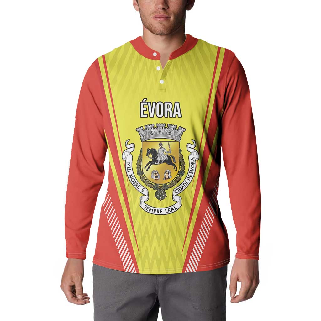 Personalized Evora Portugal Button Sweatshirt Sporty Style - Wonder Print Shop