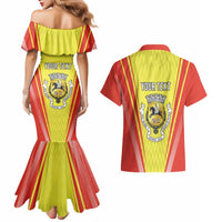 Personalized Evora Portugal Couples Matching Mermaid Dress and Hawaiian Shirt Sporty Style - Wonder Print Shop