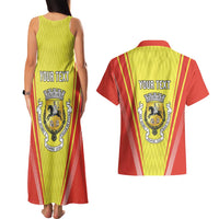 Personalized Evora Portugal Couples Matching Tank Maxi Dress and Hawaiian Shirt Sporty Style - Wonder Print Shop