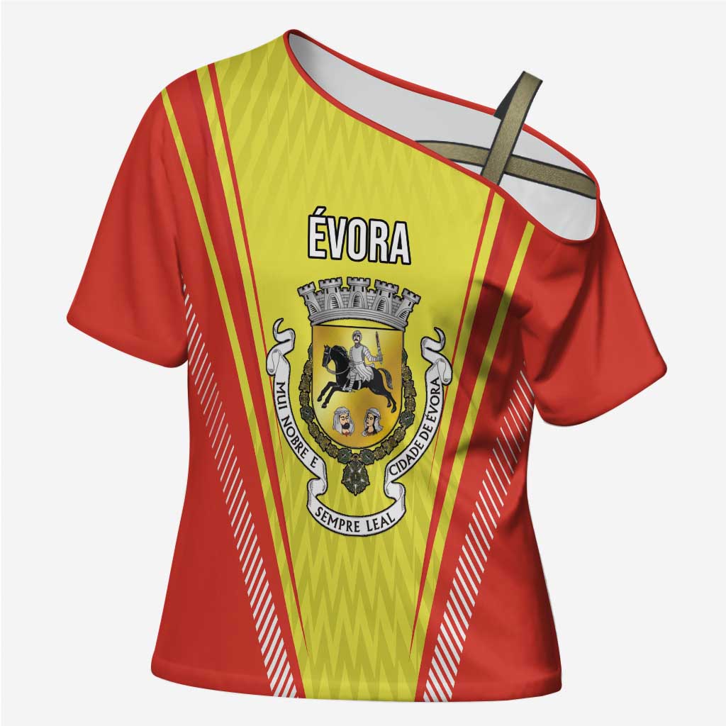 Personalized Evora Portugal Cross Shoulder Shirt Sporty Style - Wonder Print Shop