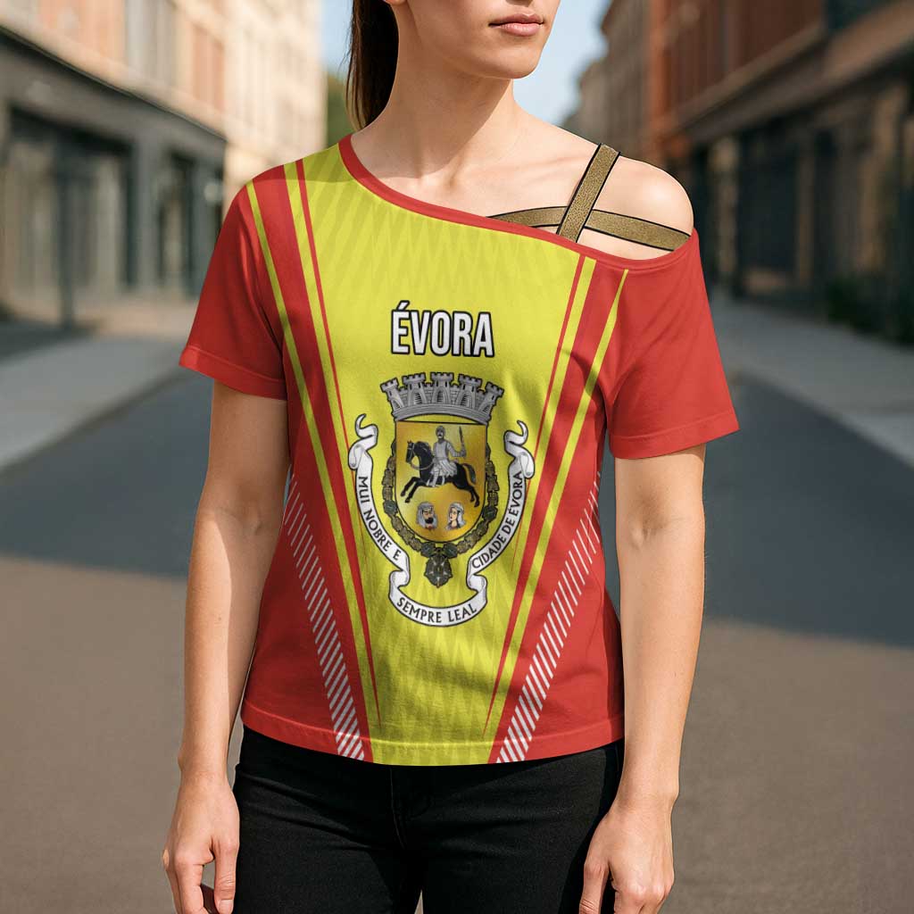 Personalized Evora Portugal Cross Shoulder Shirt Sporty Style - Wonder Print Shop
