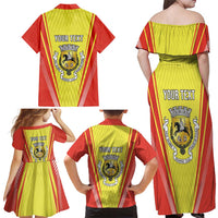 Personalized Evora Portugal Family Matching Off Shoulder Maxi Dress and Hawaiian Shirt Sporty Style - Wonder Print Shop