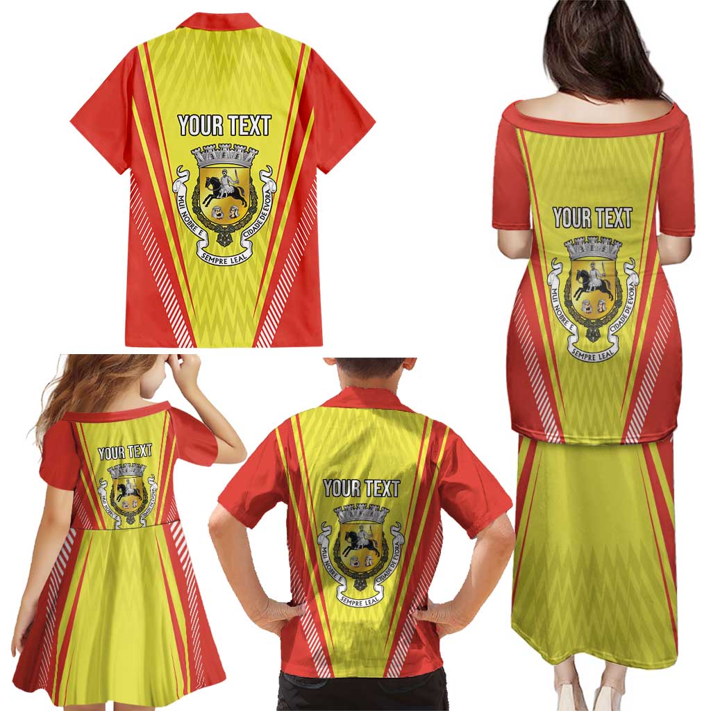Personalized Evora Portugal Family Matching Puletasi and Hawaiian Shirt Sporty Style - Wonder Print Shop