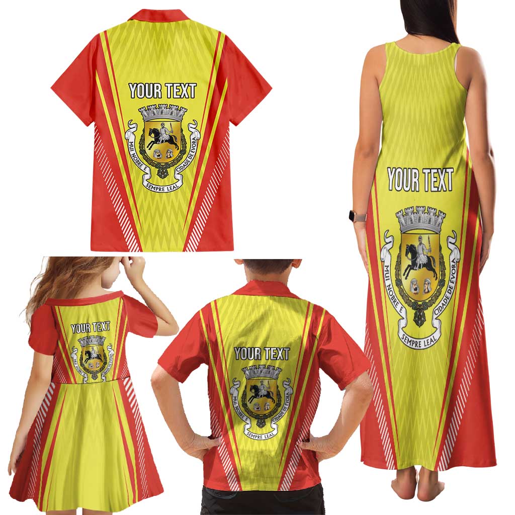Personalized Evora Portugal Family Matching Tank Maxi Dress and Hawaiian Shirt Sporty Style - Wonder Print Shop