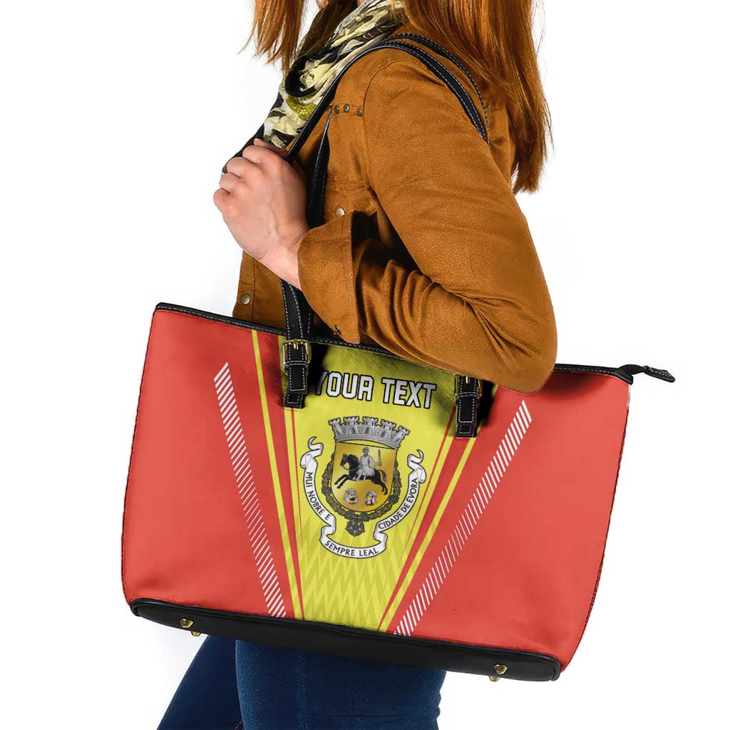 Personalized Evora Portugal Leather Tote Bag Sporty Style - Wonder Print Shop