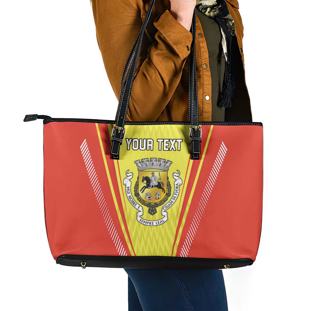 Personalized Evora Portugal Leather Tote Bag Sporty Style - Wonder Print Shop