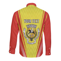 Personalized Evora Portugal Long Sleeve Button Shirt Sporty Style - Wonder Print Shop