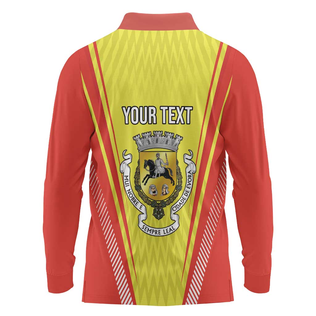 Personalized Evora Portugal Long Sleeve Polo Shirt Sporty Style - Wonder Print Shop
