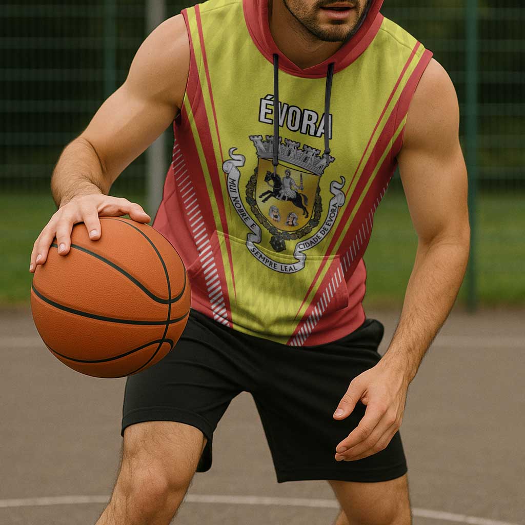 Personalized Evora Portugal Sleeveless Hoodie Sporty Style - Wonder Print Shop