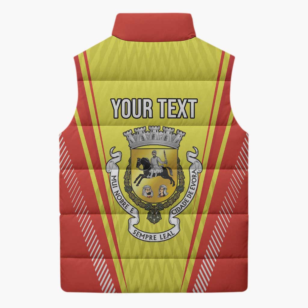 Personalized Evora Portugal Sleeveless Puffer Jacket Sporty Style - Wonder Print Shop