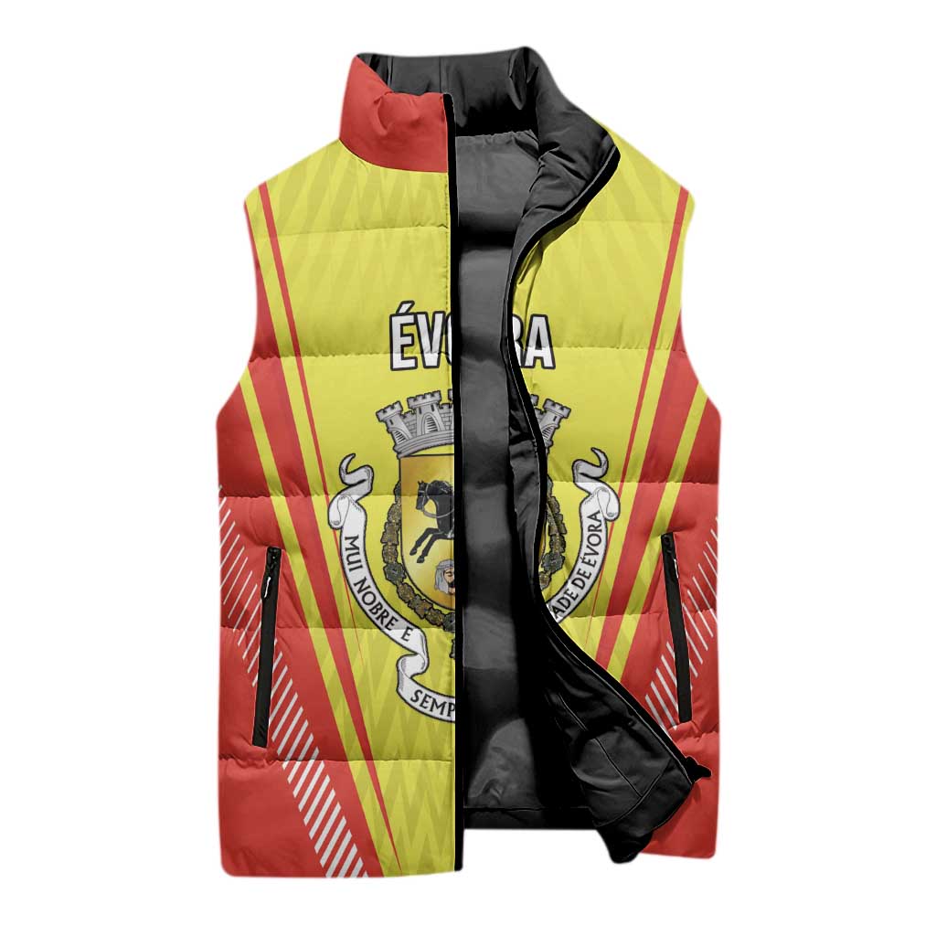 Personalized Evora Portugal Sleeveless Puffer Jacket Sporty Style - Wonder Print Shop
