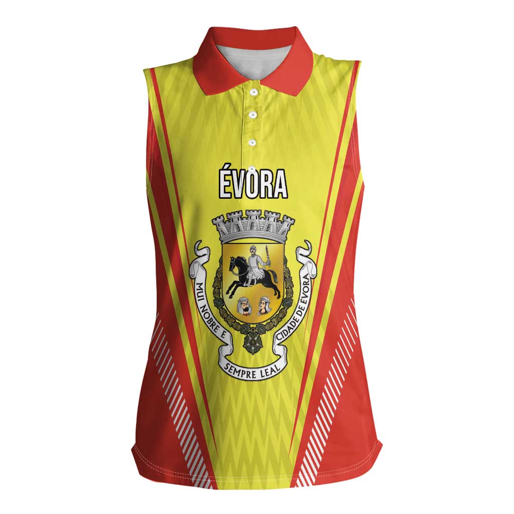 Personalized Evora Portugal Women Sleeveless Polo Shirt Sporty Style - Wonder Print Shop