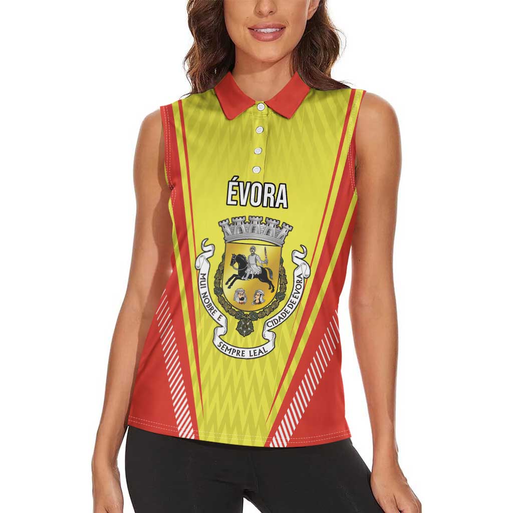 Personalized Evora Portugal Women Sleeveless Polo Shirt Sporty Style - Wonder Print Shop