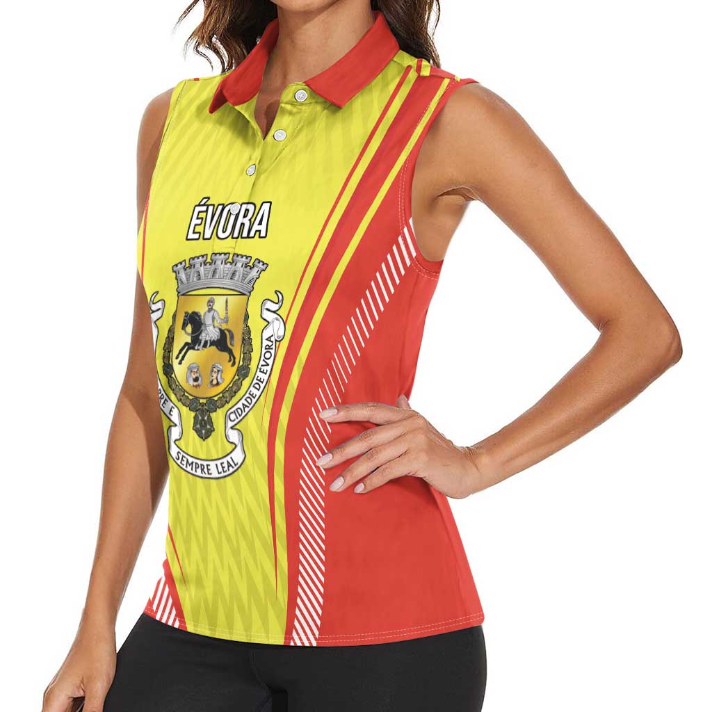 Personalized Evora Portugal Women Sleeveless Polo Shirt Sporty Style - Wonder Print Shop