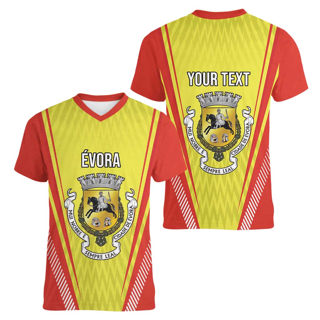 Personalized Evora Portugal Women V-Neck T-Shirt Sporty Style - Wonder Print Shop