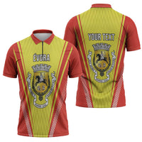 Personalized Evora Portugal Zipper Polo Shirt Sporty Style - Wonder Print Shop