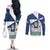 Faro Portugal Couples Matching Off The Shoulder Long Sleeve Dress and Long Sleeve Button Shirt Sporty Style - Wonder Print Shop