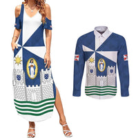 Faro Portugal Couples Matching Summer Maxi Dress and Long Sleeve Button Shirt Sporty Style - Wonder Print Shop