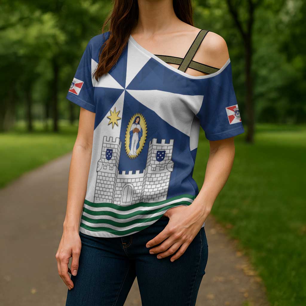 Faro Portugal Cross Shoulder Shirt Sporty Style - Wonder Print Shop