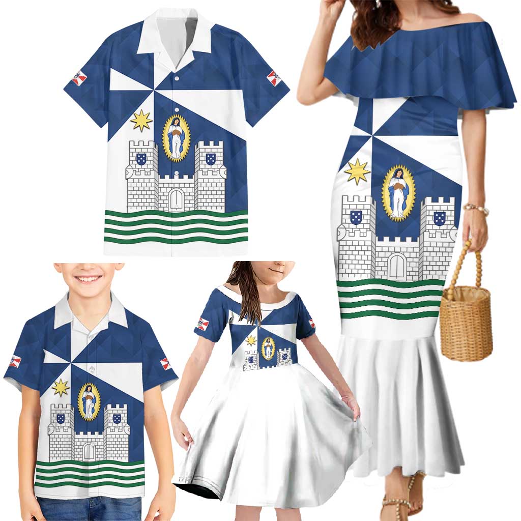 Faro Portugal Family Matching Mermaid Dress and Hawaiian Shirt Sporty Style - Wonder Print Shop
