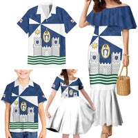 Faro Portugal Family Matching Mermaid Dress and Hawaiian Shirt Sporty Style - Wonder Print Shop