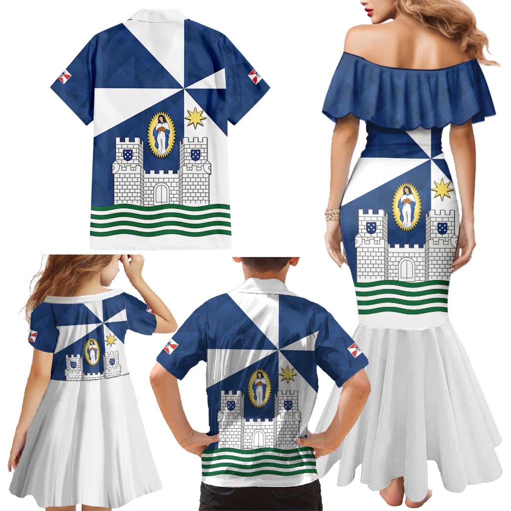 Faro Portugal Family Matching Mermaid Dress and Hawaiian Shirt Sporty Style - Wonder Print Shop