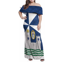 Faro Portugal Family Matching Off Shoulder Maxi Dress and Hawaiian Shirt Sporty Style - Wonder Print Shop