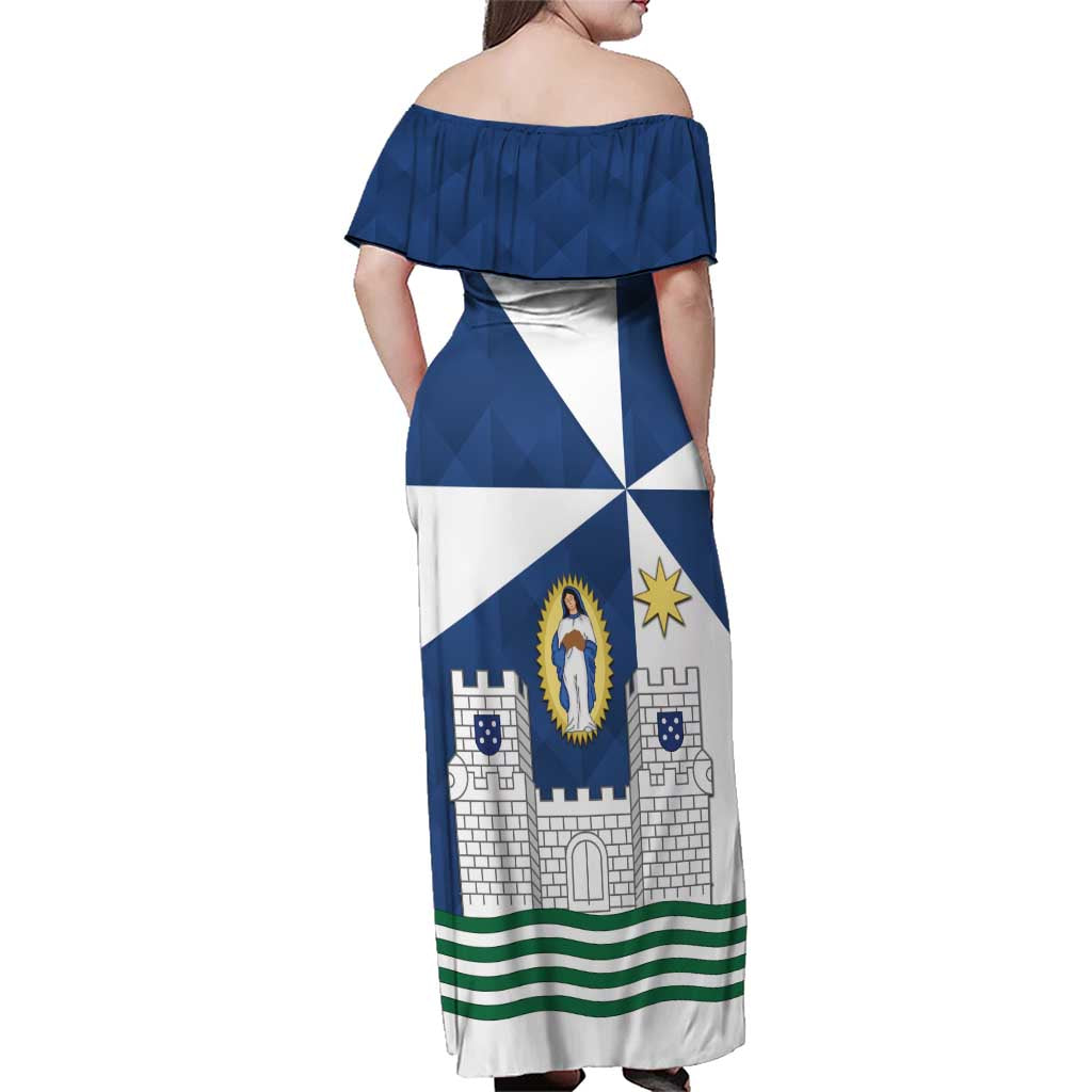 Faro Portugal Family Matching Off Shoulder Maxi Dress and Hawaiian Shirt Sporty Style - Wonder Print Shop