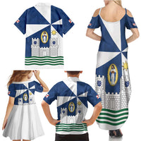 Faro Portugal Family Matching Summer Maxi Dress and Hawaiian Shirt Sporty Style - Wonder Print Shop