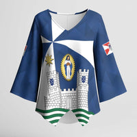 Faro Portugal Kimono Sleeve Blouse Sporty Style - Wonder Print Shop