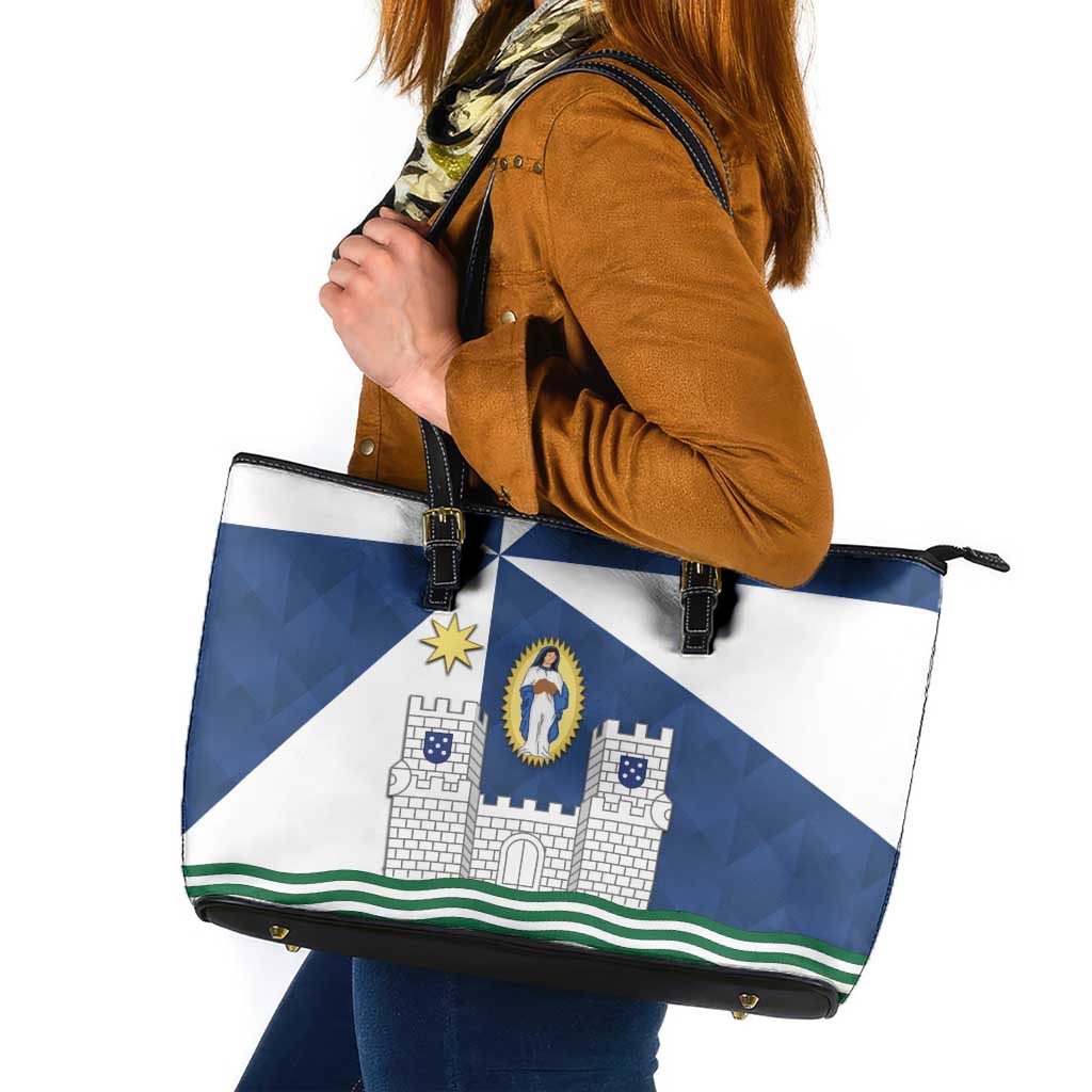 Faro Portugal Leather Tote Bag Sporty Style - Wonder Print Shop