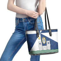 Faro Portugal Leather Tote Bag Sporty Style - Wonder Print Shop