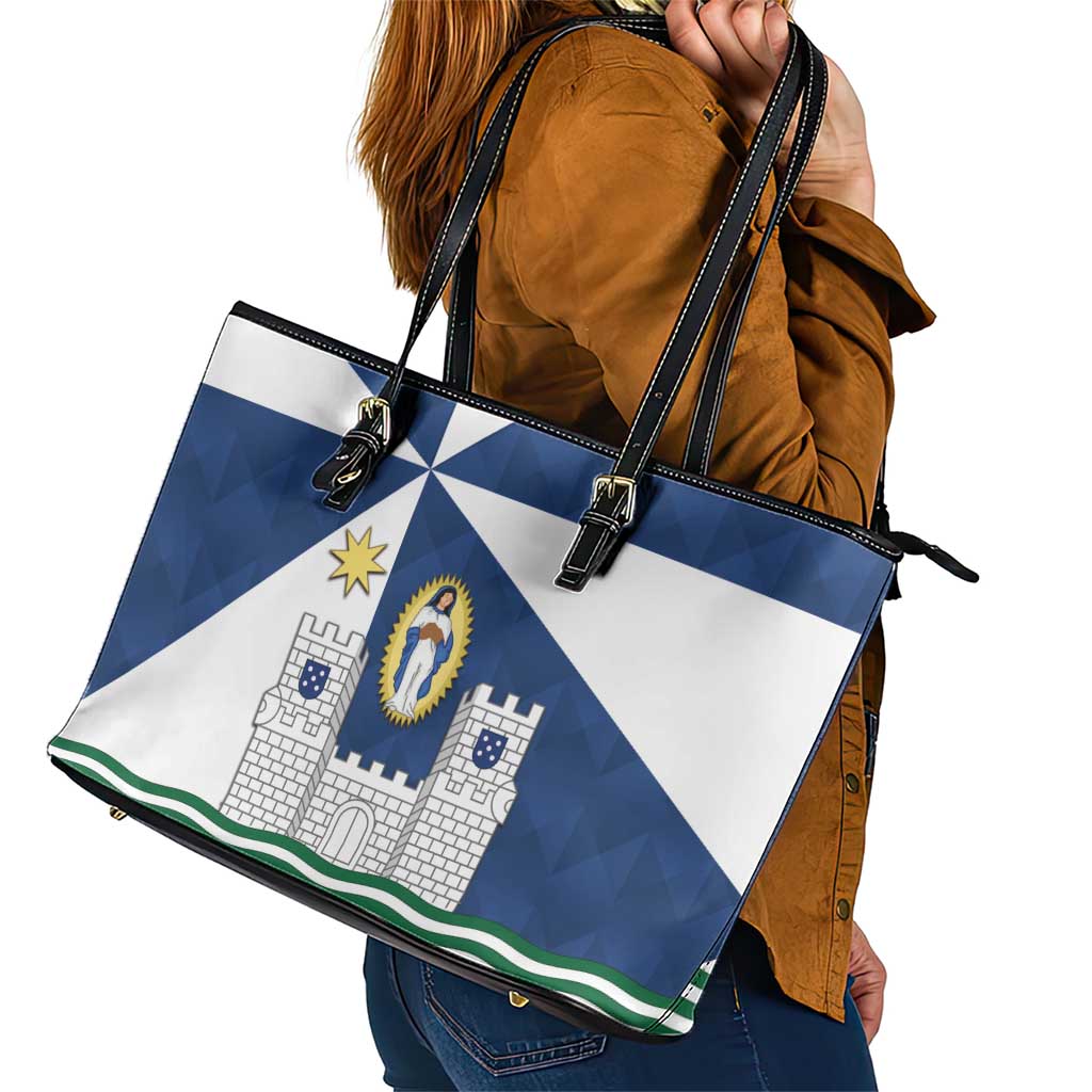 Faro Portugal Leather Tote Bag Sporty Style - Wonder Print Shop