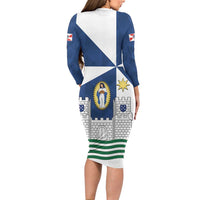Faro Portugal Long Sleeve Bodycon Dress Sporty Style - Wonder Print Shop