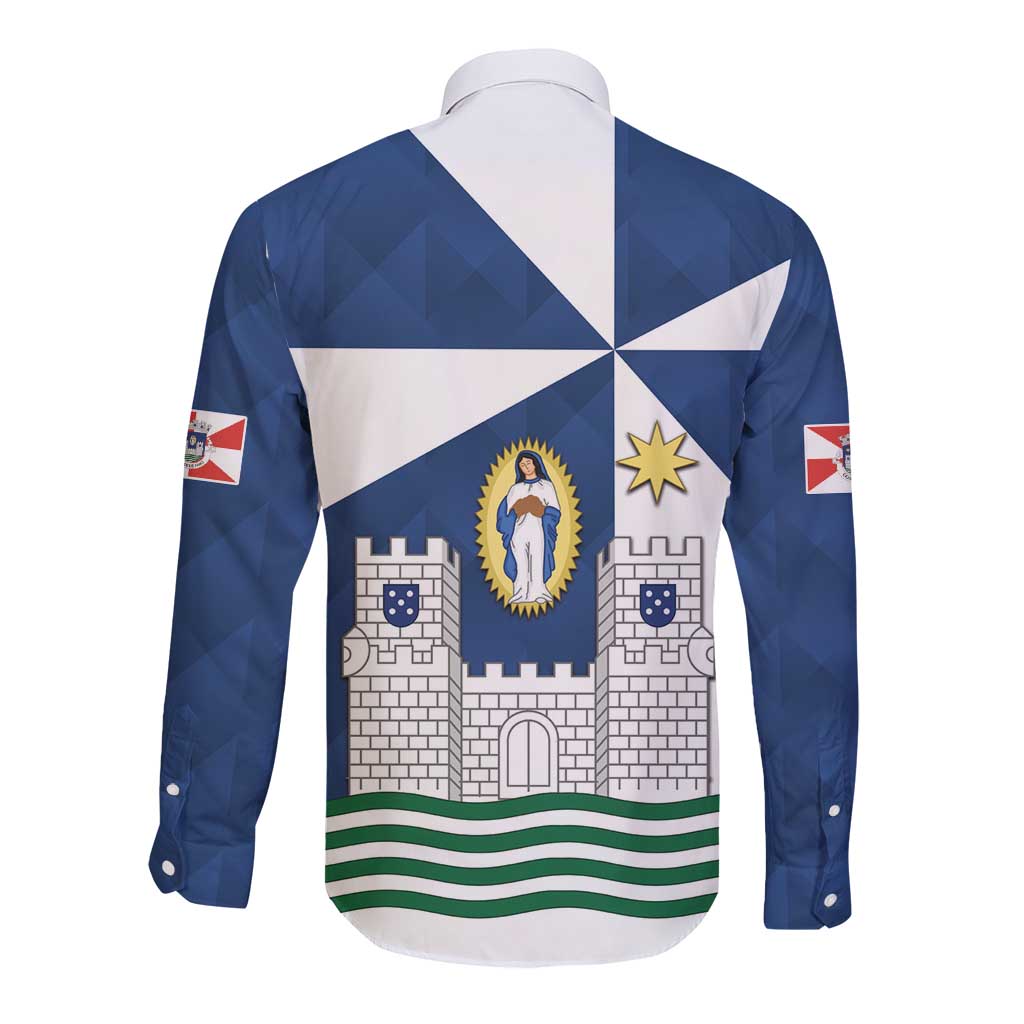 Faro Portugal Long Sleeve Button Shirt Sporty Style - Wonder Print Shop