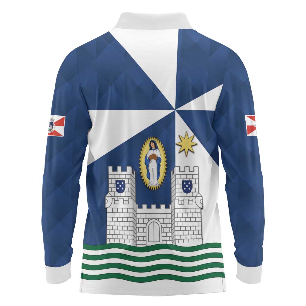 Faro Portugal Long Sleeve Polo Shirt Sporty Style - Wonder Print Shop