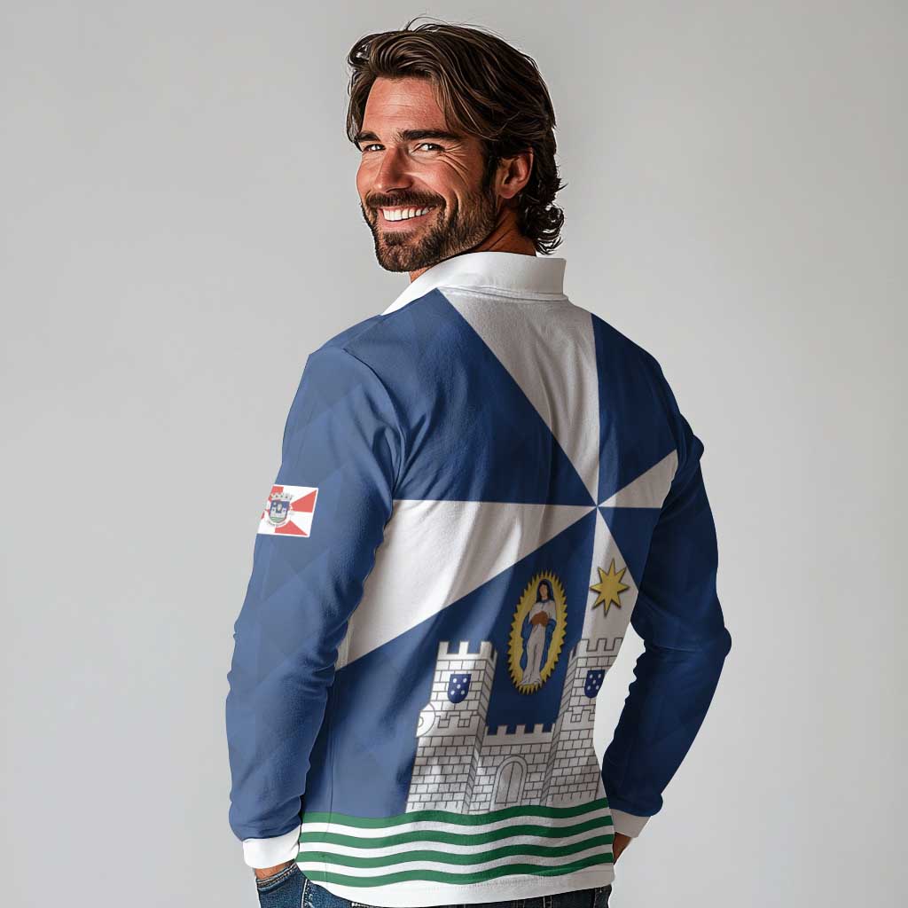 Faro Portugal Long Sleeve Polo Shirt Sporty Style - Wonder Print Shop