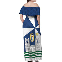 Faro Portugal Off Shoulder Maxi Dress Sporty Style - Wonder Print Shop