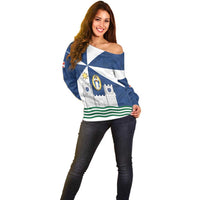 Faro Portugal Off Shoulder Sweater Sporty Style - Wonder Print Shop