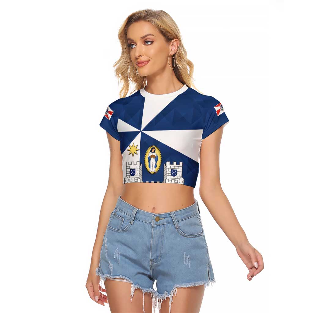 Faro Portugal Raglan Cropped T Shirt Sporty Style - Wonder Print Shop