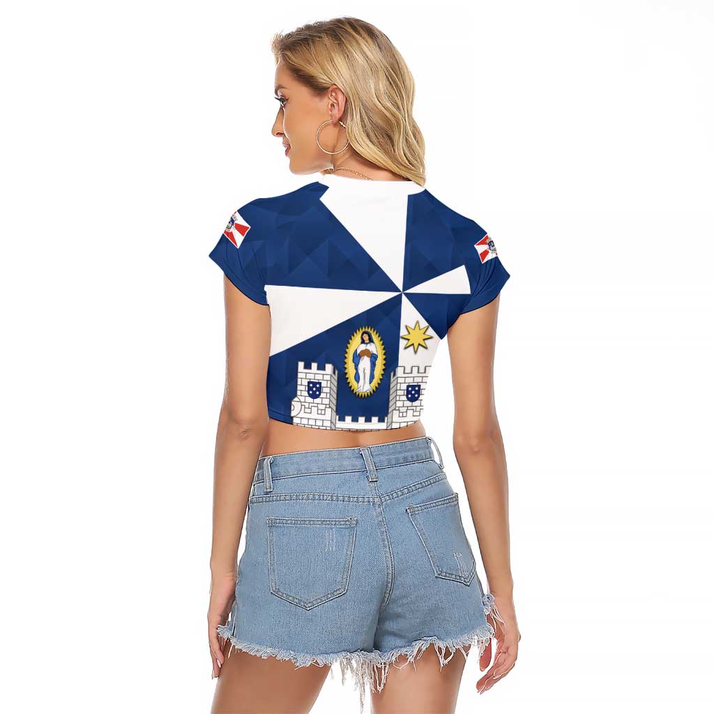 Faro Portugal Raglan Cropped T Shirt Sporty Style - Wonder Print Shop