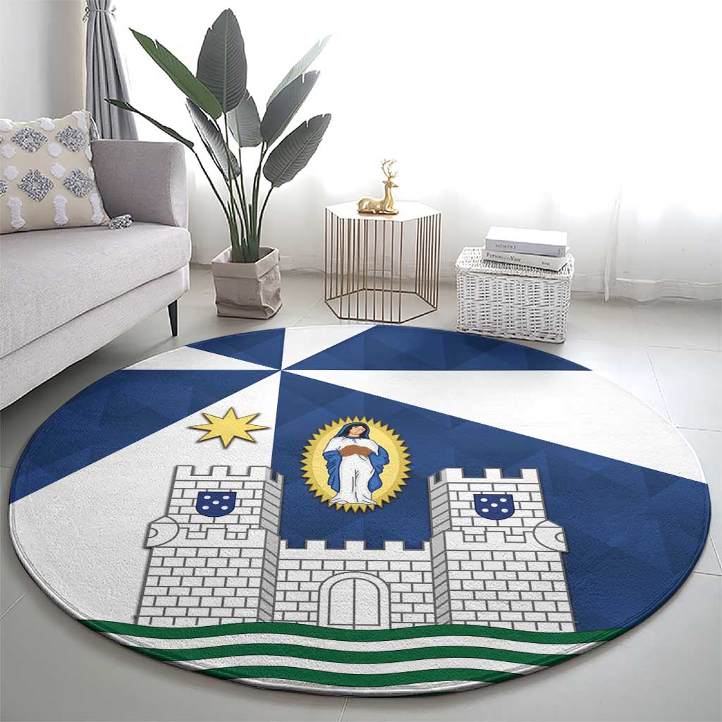 Faro Portugal Round Carpet Sporty Style - Wonder Print Shop