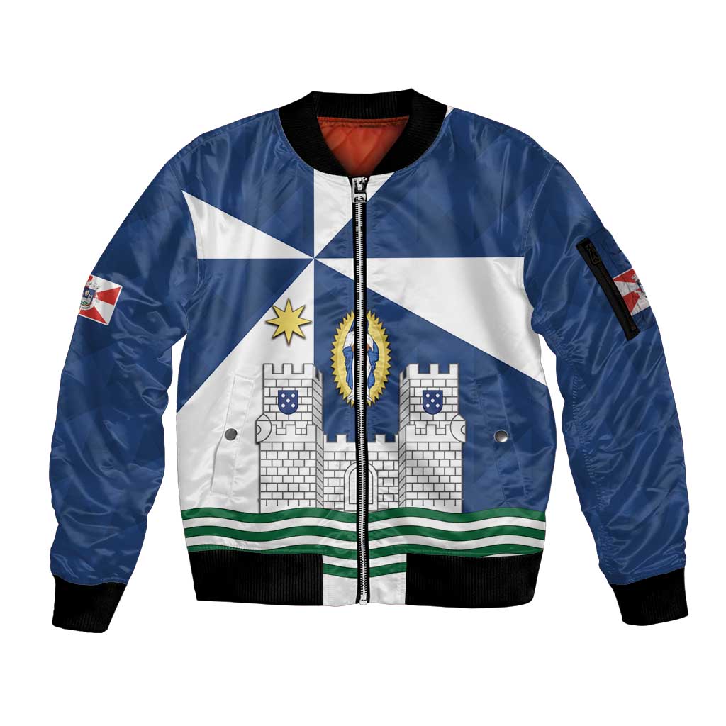 Faro Portugal Sleeve Zip Bomber Jacket Sporty Style - Wonder Print Shop