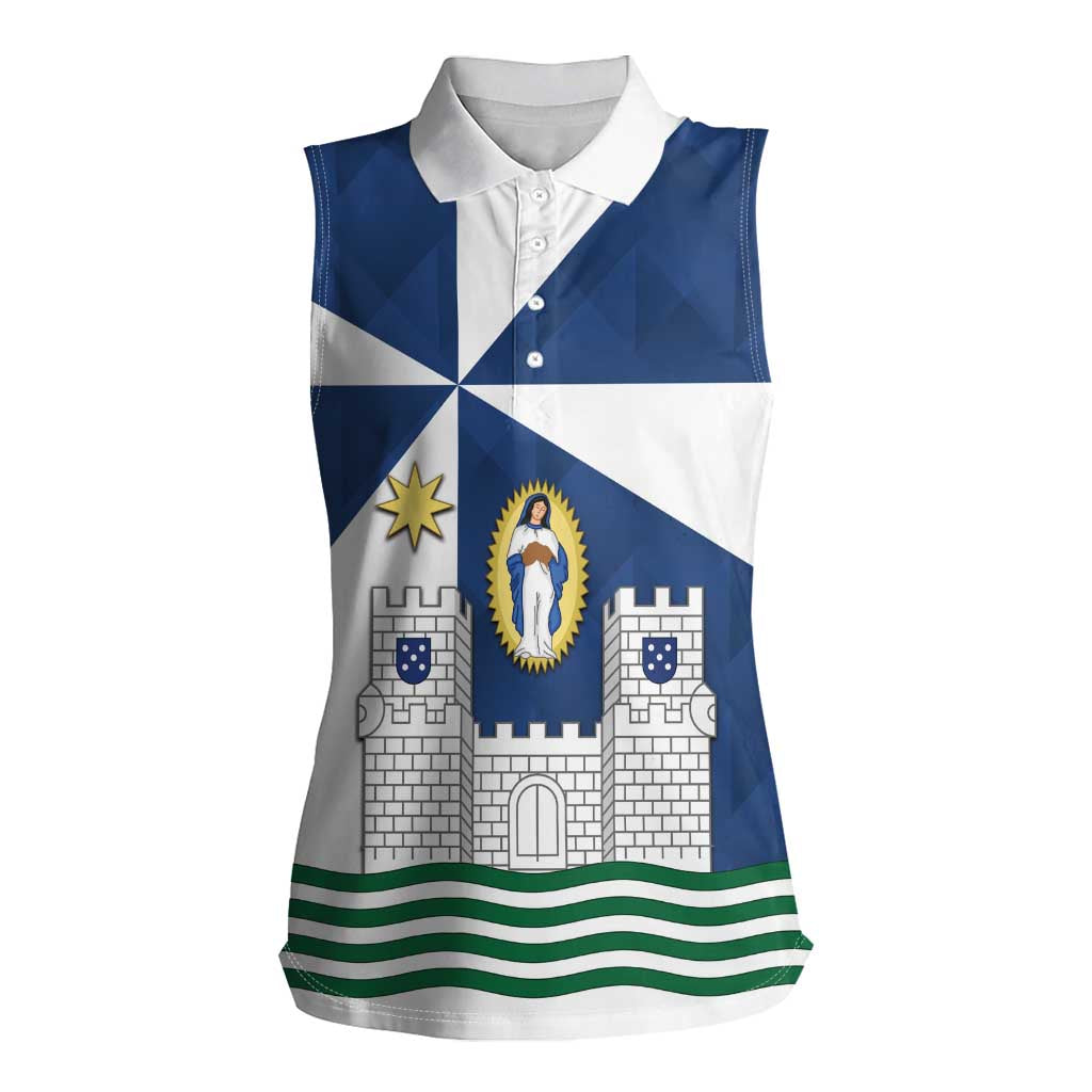 Faro Portugal Women Sleeveless Polo Shirt Sporty Style - Wonder Print Shop