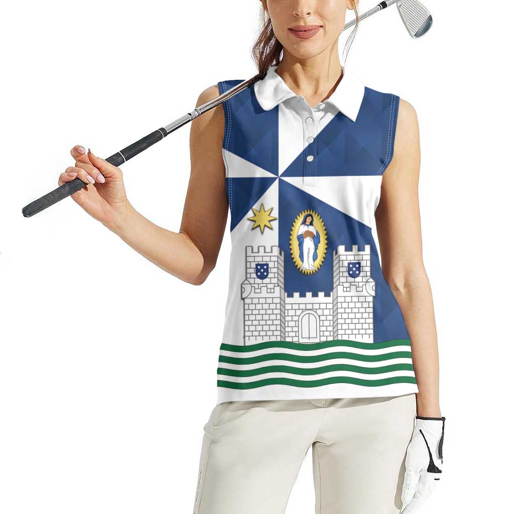 Faro Portugal Women Sleeveless Polo Shirt Sporty Style - Wonder Print Shop