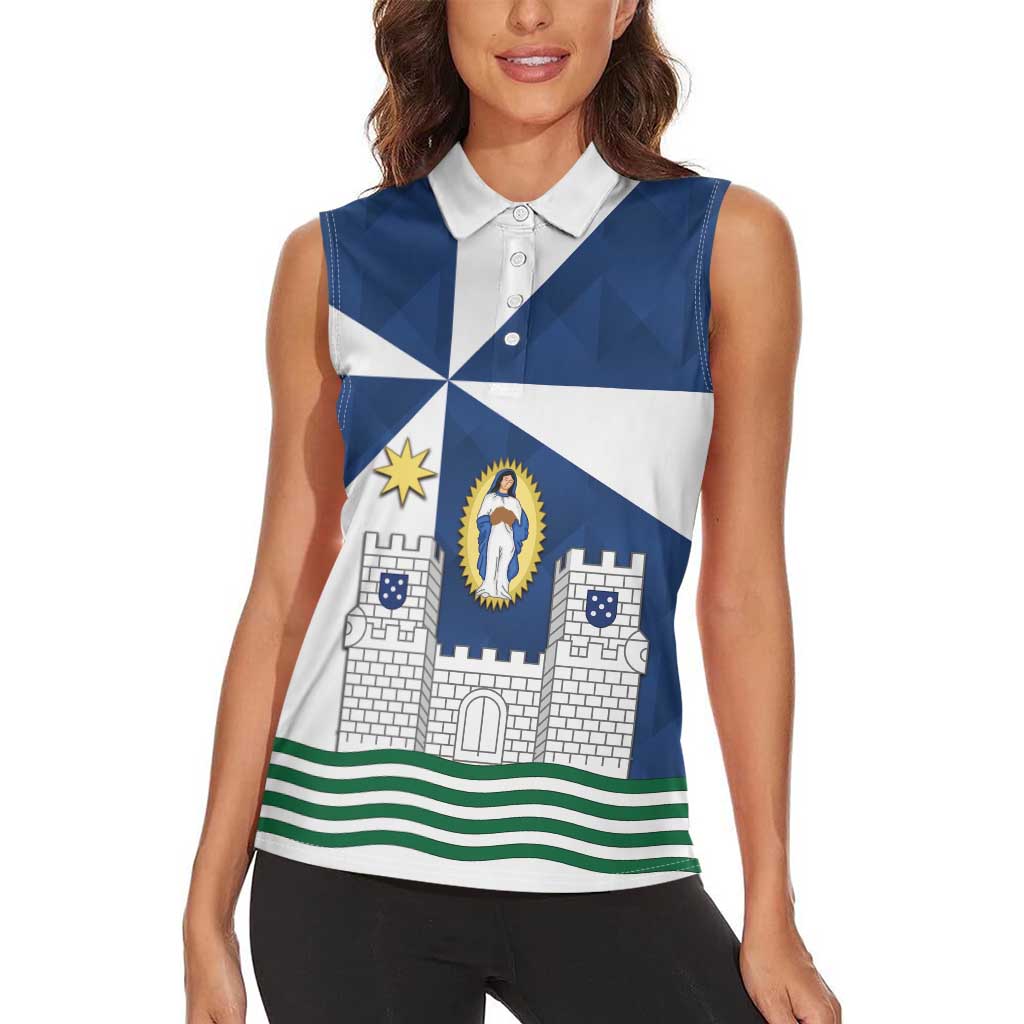 Faro Portugal Women Sleeveless Polo Shirt Sporty Style - Wonder Print Shop