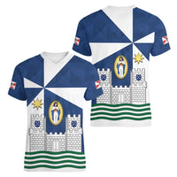 Faro Portugal Women V-Neck T-Shirt Sporty Style - Wonder Print Shop