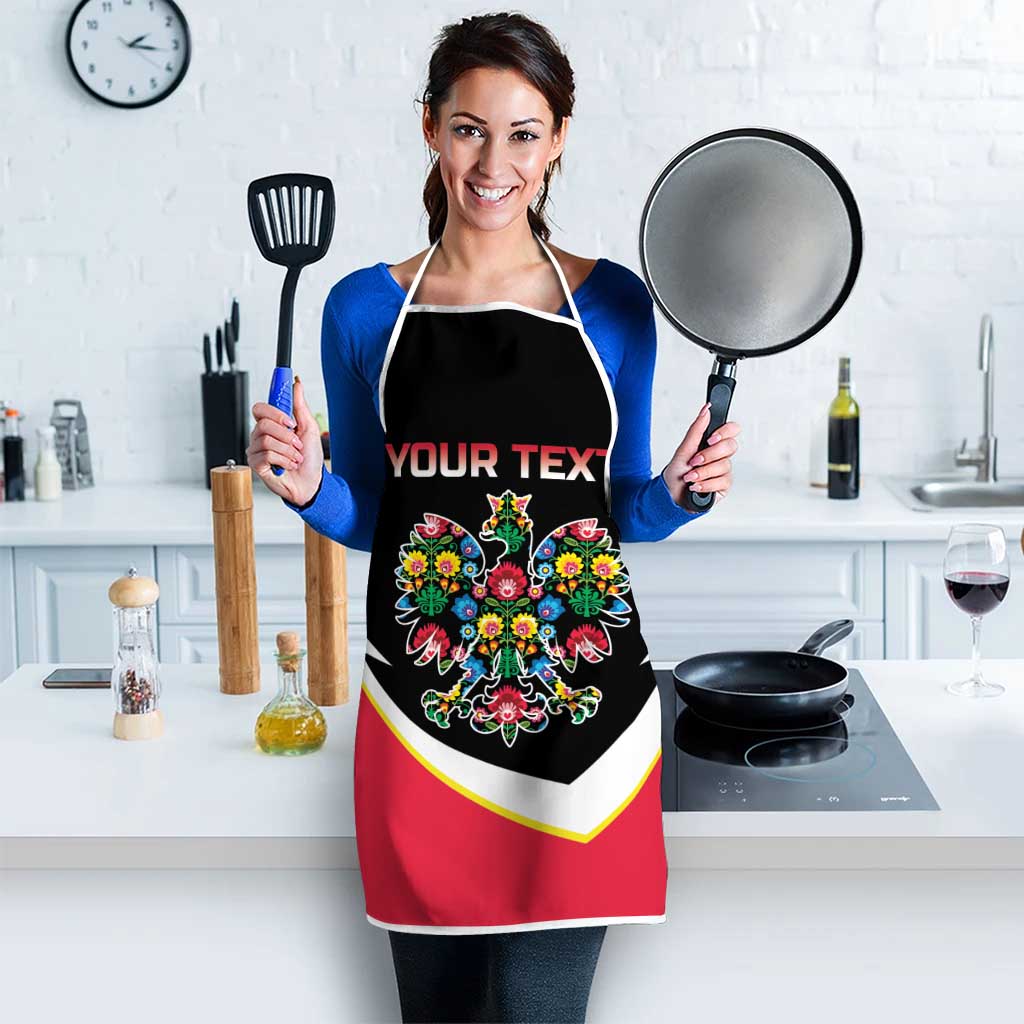 Personalized Poland Wycinanki Eagle Apron Polish Traditional Floral Folk Pattern - Wonder Print Shop
