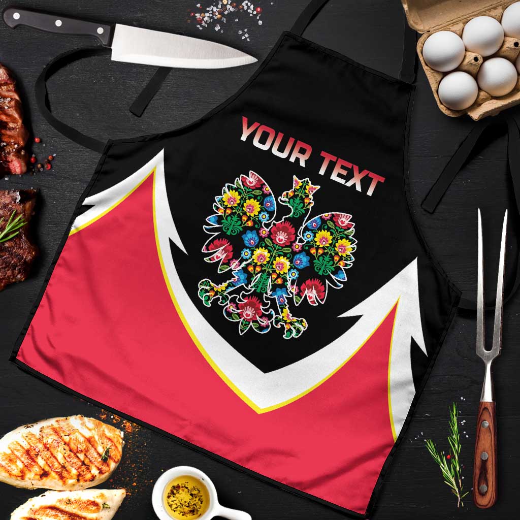 Personalized Poland Wycinanki Eagle Apron Polish Traditional Floral Folk Pattern - Wonder Print Shop